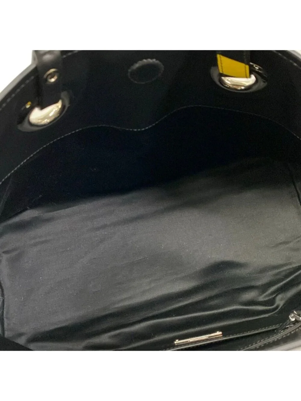 Miu Miu Tote Black Yellow Leather